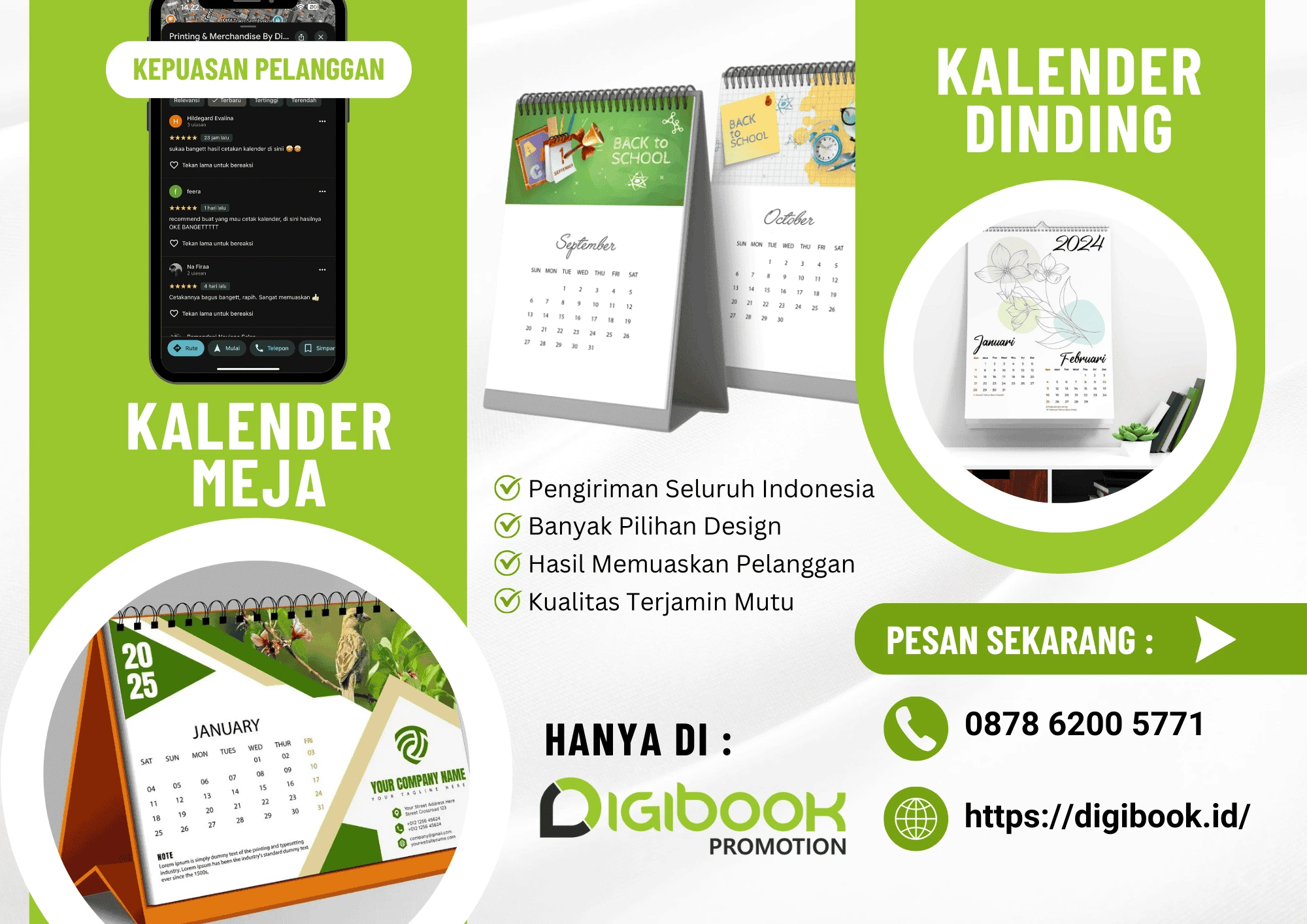 Cetak kalender duduk dinding bandung