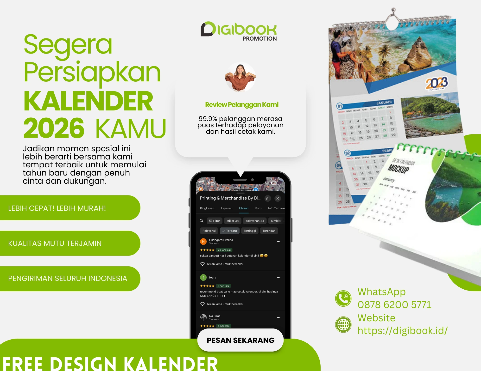 Cetak Kalender Custom Perusahaan di Batam
