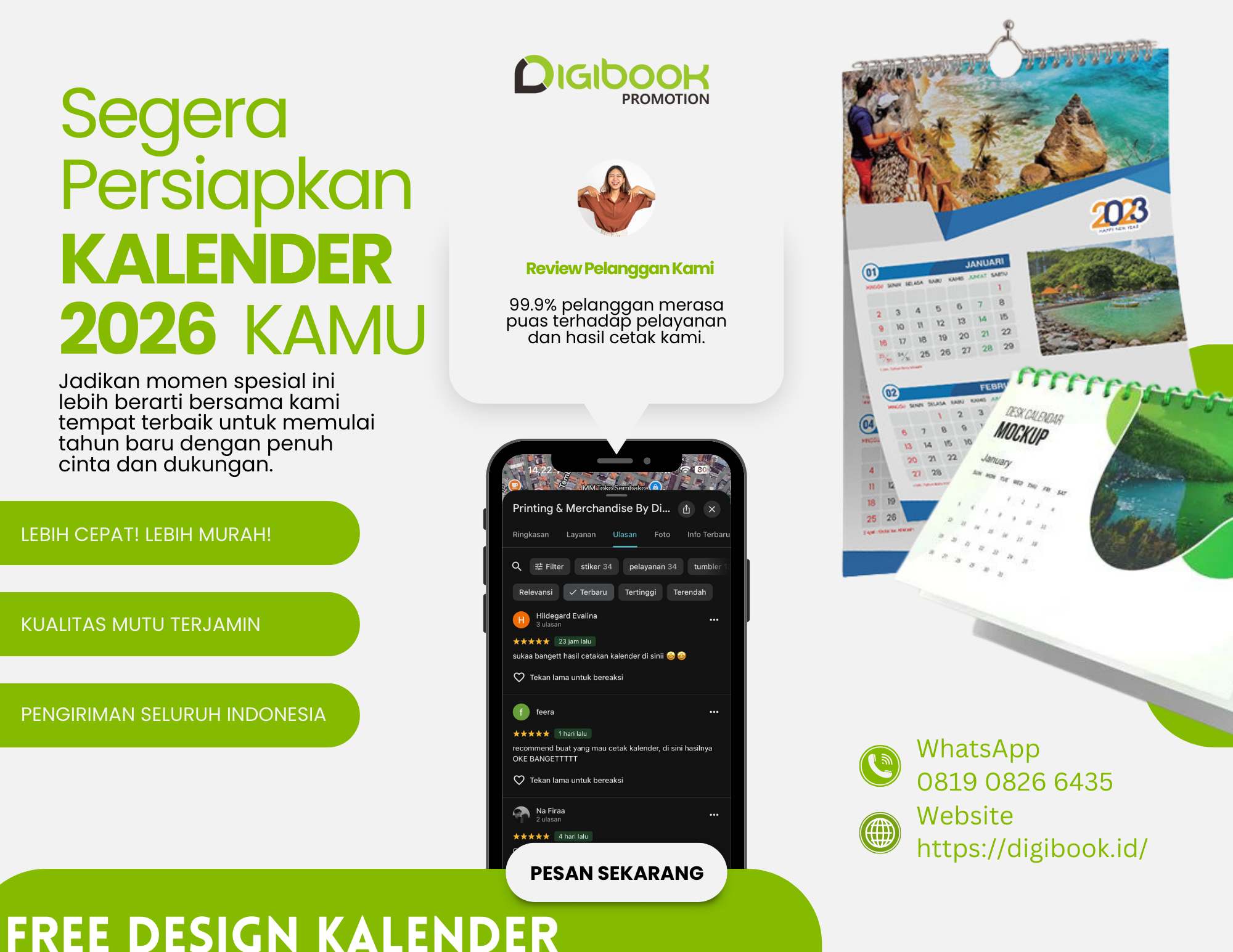 Vendor Cetak Kalender Promosi Perusahaan 2026