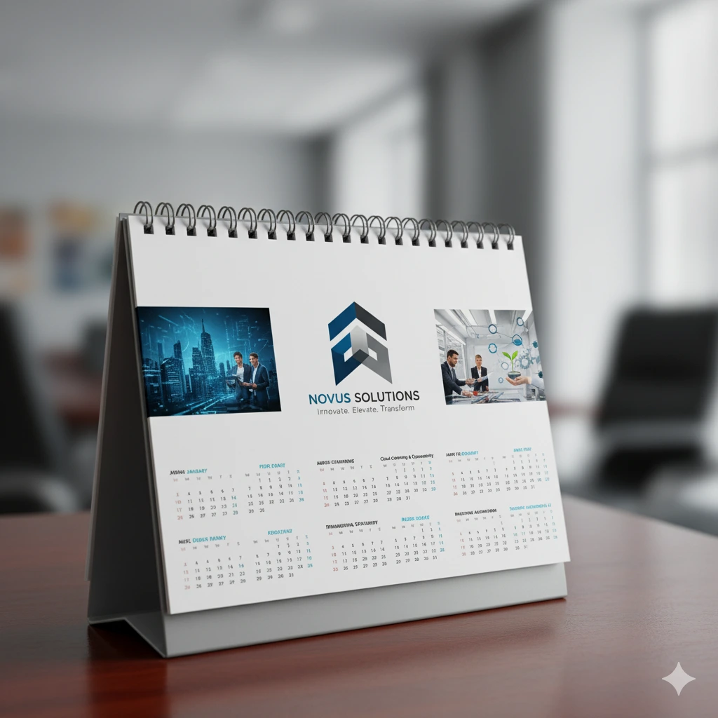 Cetak Kalender Custom Meja Perusahaan 2026