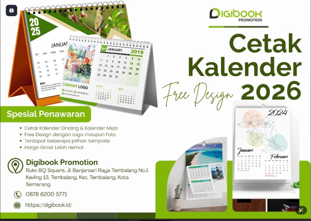 Jasa Desain dan Cetak Kalender Perusahaan
