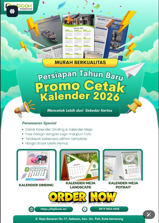 Promo cetak kalender custom perusahaan