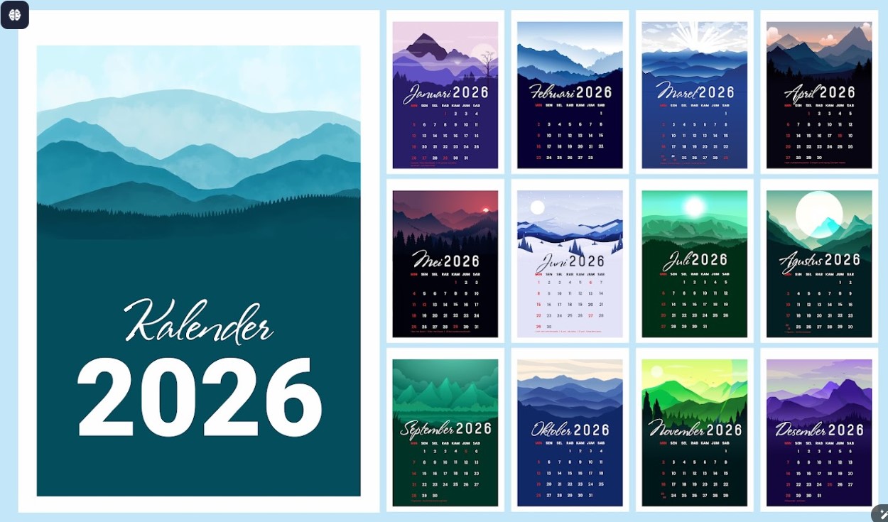 Template Kalender Custom Perusahaan