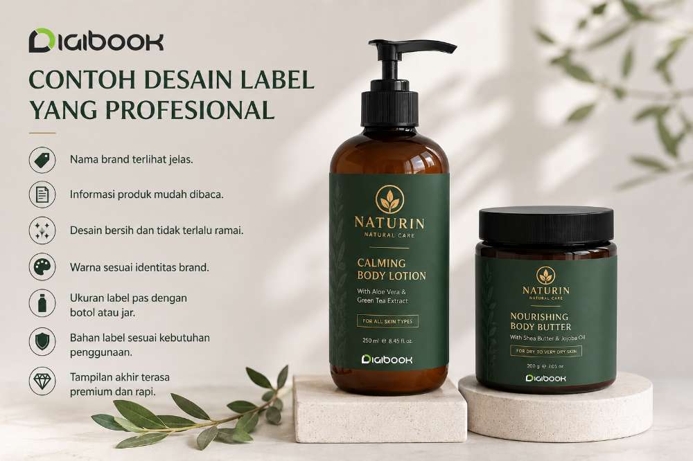 Cetak label skincare dengan tampilan profesional