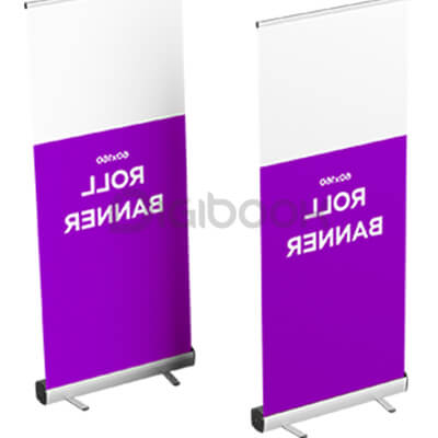 Paket Roll Up Banner 60x160cm Outdoor 2 Digibook Promotion