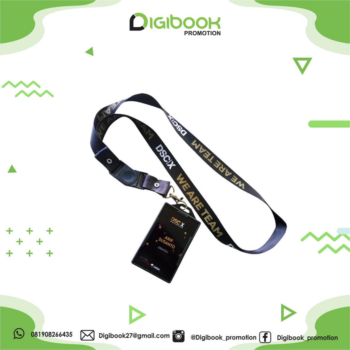 Portofolio Tali Lanyard Hitam Digibook Promotion