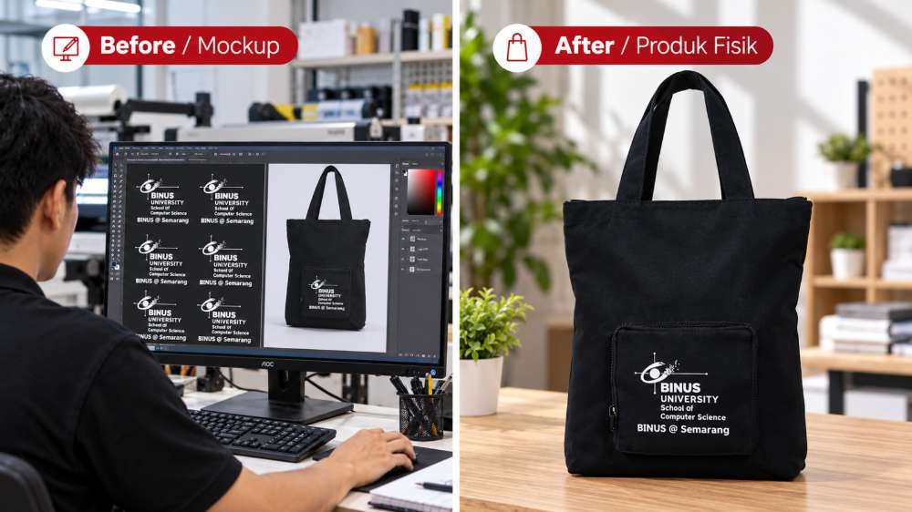 Tote Bag Custom Logo Binus University School Of Computer Science Binus Semarang 6ad1c004b8d0520261016131116