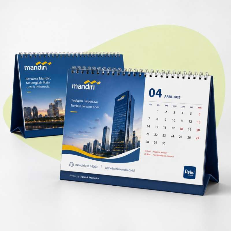 Contoh kalender meja custom corporate untuk kantor dan relasi bisnis di Rembang