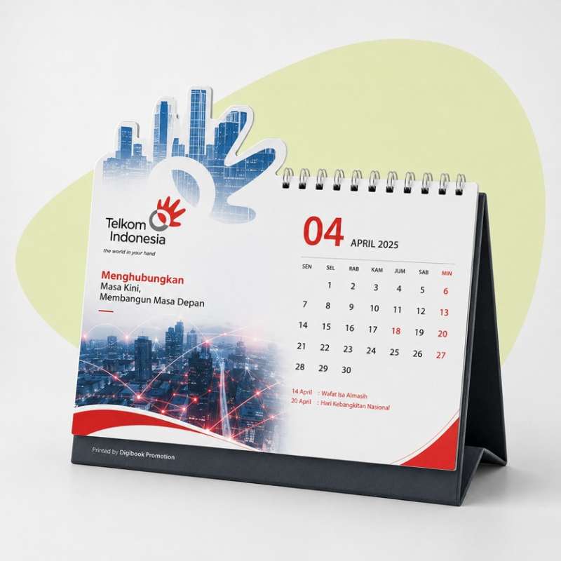 Kalender meja custom bentuk khusus untuk promosi perusahaan dan relasi bisnis